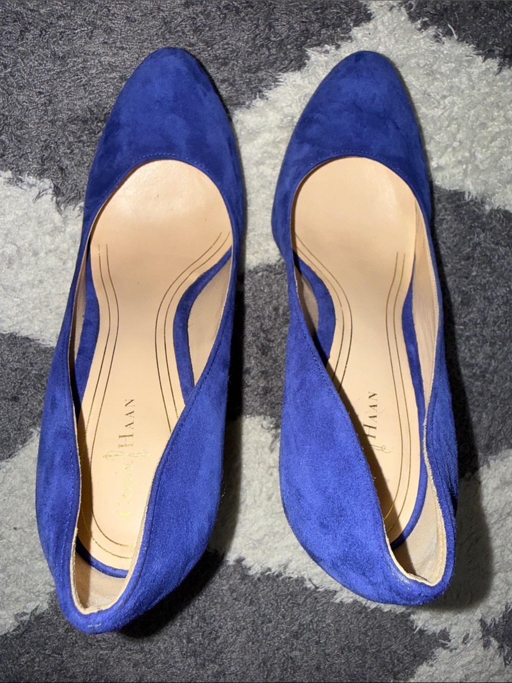 Cole Haan Nike Air Royal Blue Suede High Heel Pumps size 8B - Picture 4 of 15